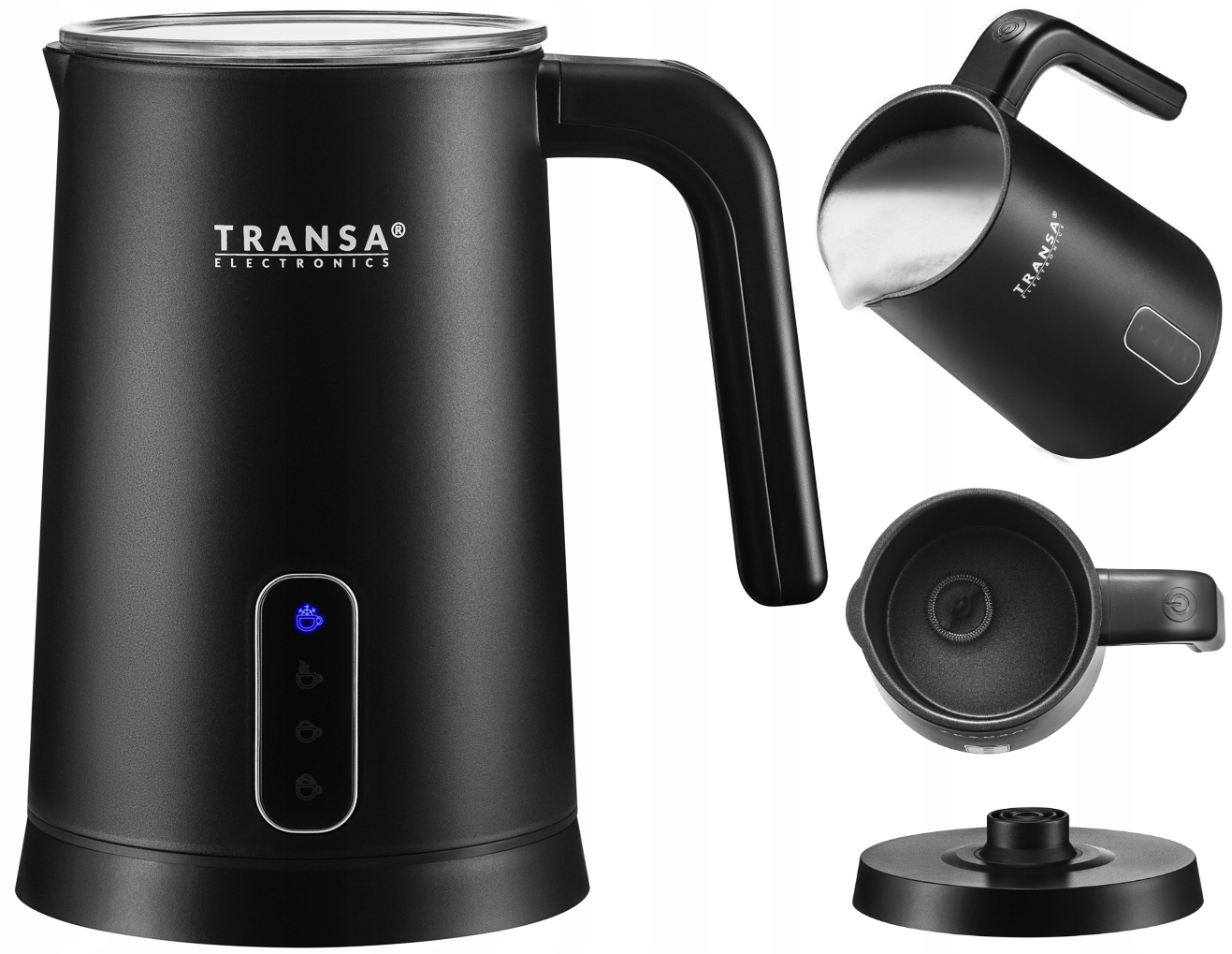 Transa Electronics MilkyMix Čierny napeňovač mlieka